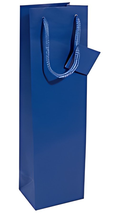 sigel Sac à bouteille, vernis mat, pour une bouteille, bleu