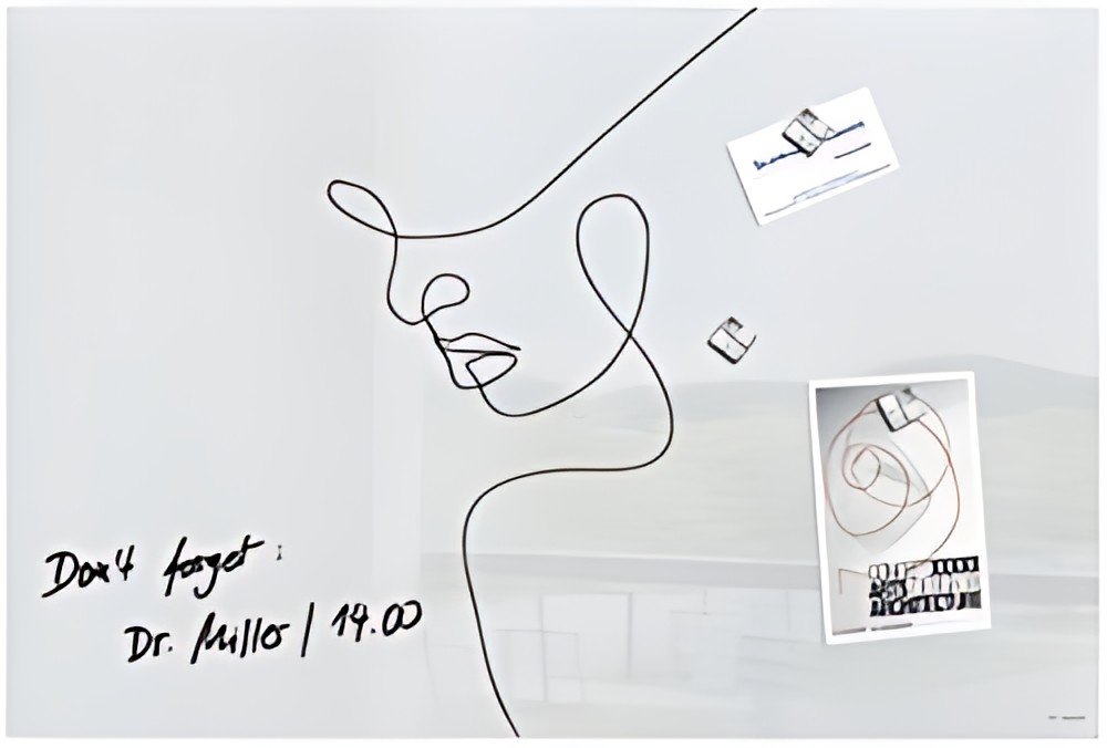 sigel Tableau magnétique en verre artverum Line Art