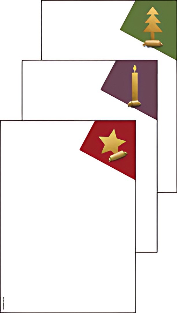 sigel Set de papier motif de Noël "Cut-out style", A4