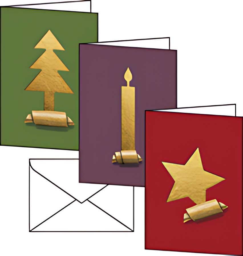 sigel Set de cartes de Noël "Cut-out style", A6, pour