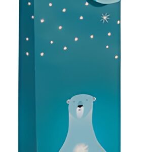 sigel Sac de Noël pour bouteille "Polar bear with candle"