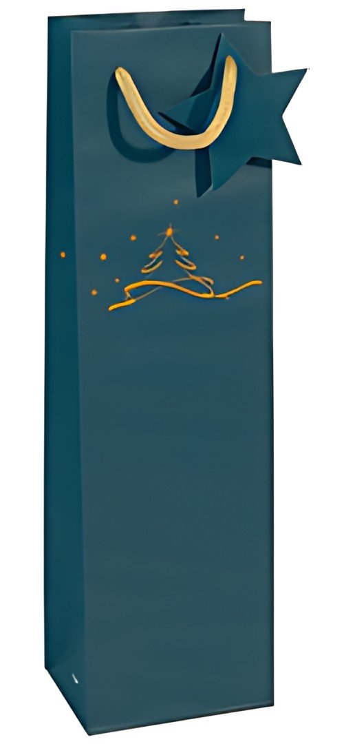 sigel Sac pour bouteille "Christmas tree petrol", grand
