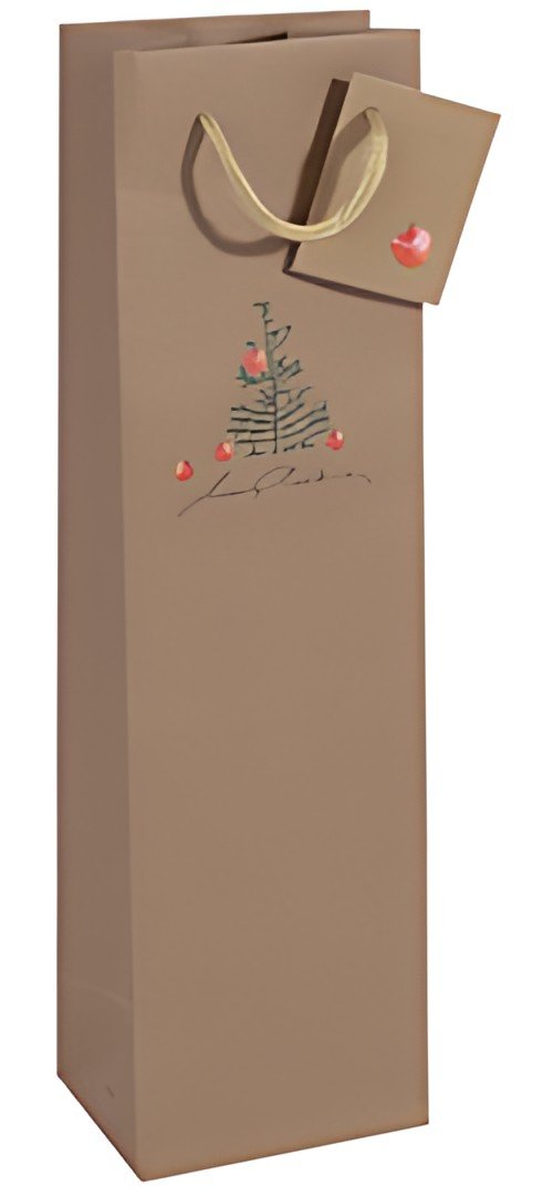 sigel Sac de Noël pour bouteille "Christmas with apples"