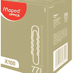 Maped Trombone, en acier nickelé, 77 mm, ondulé