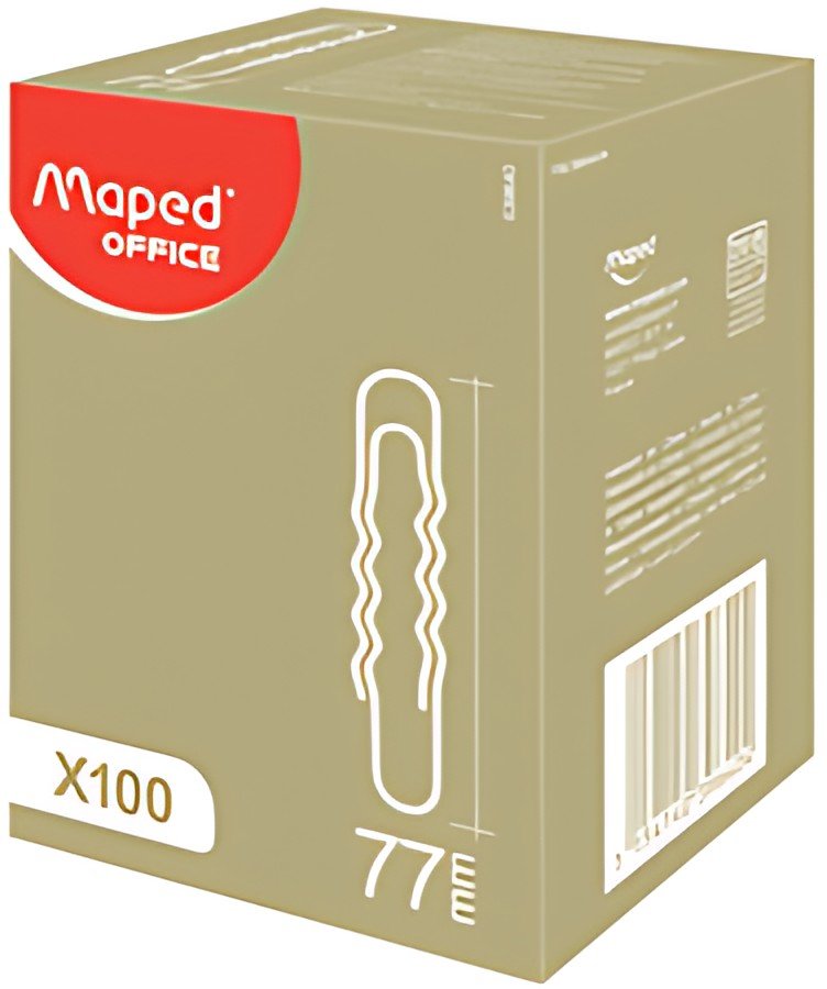 Maped Trombone, en acier nickelé, 77 mm, ondulé