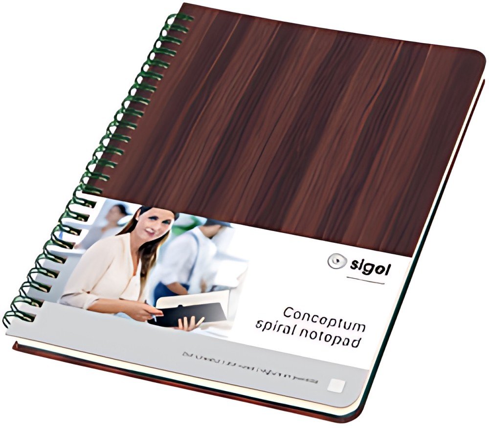 sigel Cahier à spirale Edition Conceptum Nature, A5, bois