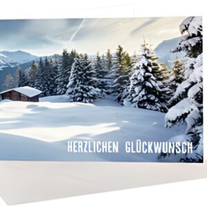 Set de cartes de vœux sigel "Paysages de montagne par saisons"