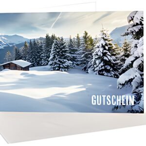 Set de cartes de bons sigel "Paysages de montagne par saisons"
