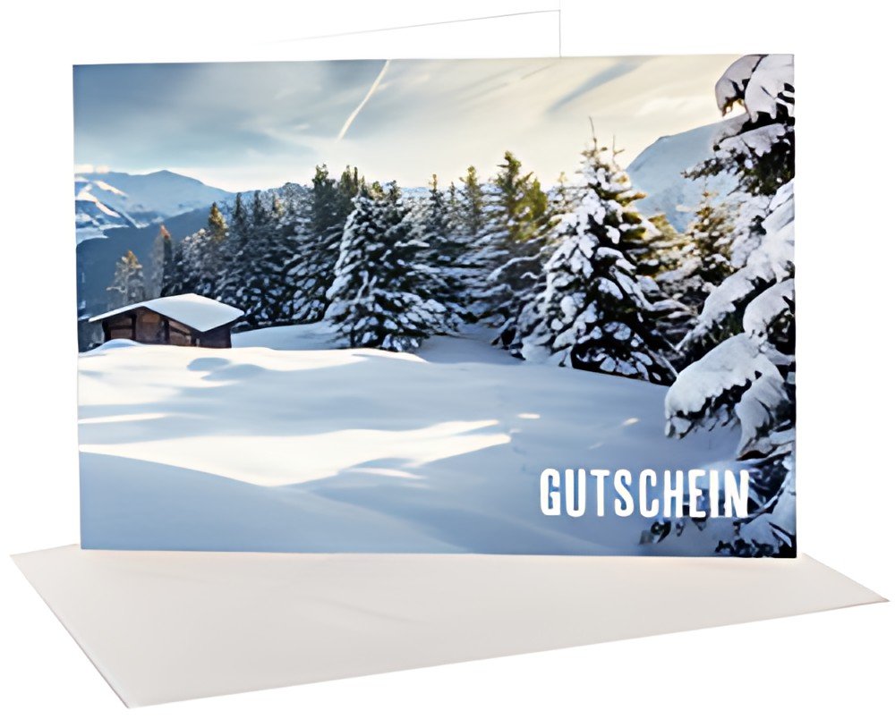 Set de cartes de bons sigel "Paysages de montagne par saisons"