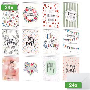 sigel Set de cartes d'anniversaire " Happy Birthday"