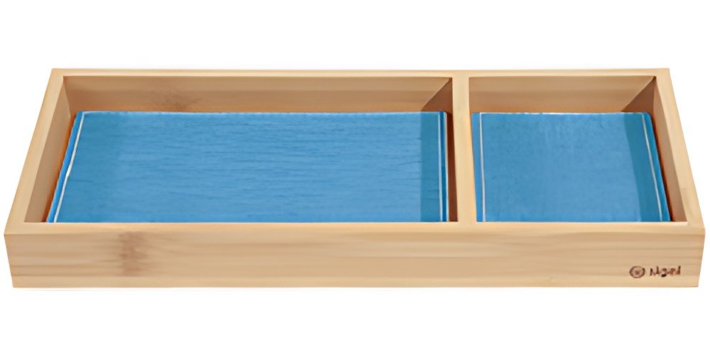 sigel Plumier à crayons Eyestyle, en bambou, bleu clair/gris