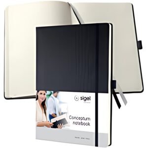 sigel Carnet de notes Conceptum, A4, uni, noir