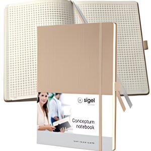 sigel Carnet de notes Conceptum, A4, quadrillé, beige
