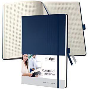 sigel Carnet de notes Conceptum, A4, quadrillé, bleu