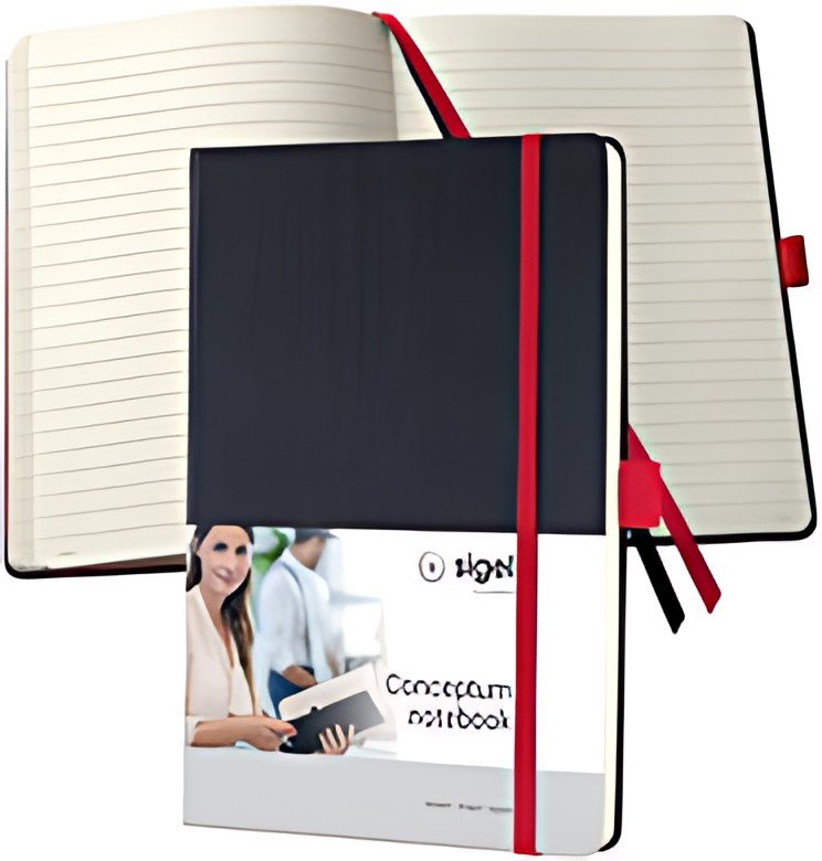 sigel Carnet de notes Conceptum, A5, ligné, noir/rouge
