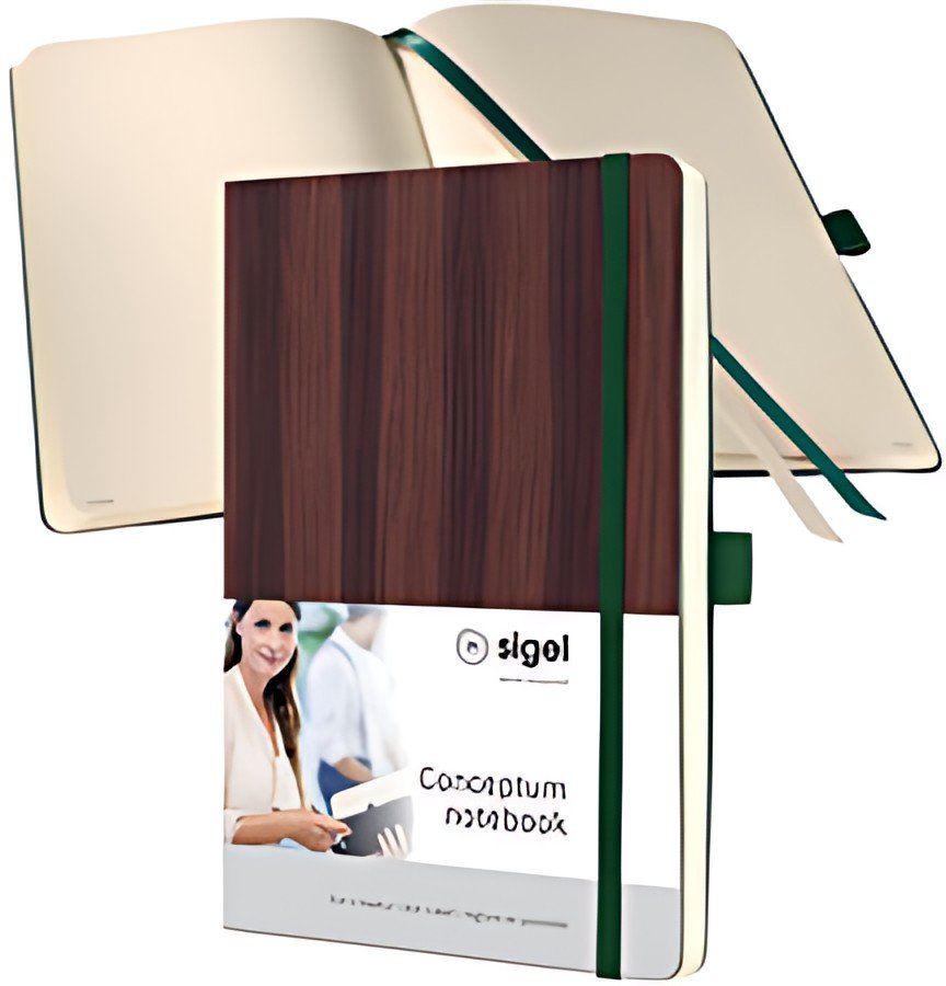 sigel Carnet Conceptum Nature Edition, A5, bois, pointillé