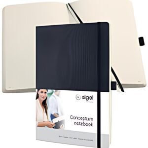 sigel Carnet de notes Conceptum, A4, quadrillé, noir