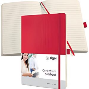 sigel Carnet de notes Conceptum, A4, ligné, rouge