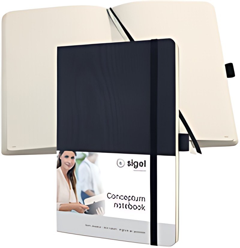 sigel Carnet de notes Conceptum, A5, quadrillé, noir