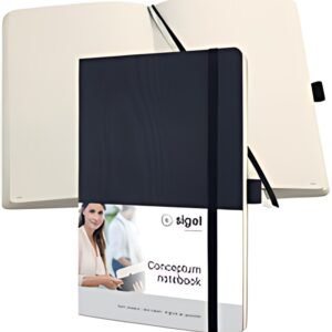 sigel Carnet de notes Conceptum, A5, pointillé, noir