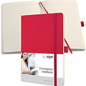 sigel Carnet de notes Conceptum, A5, ligné, rouge