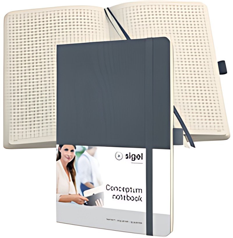 sigel Carnet de notes Conceptum, A5, ligné, gris