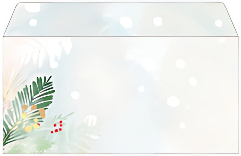 papier Enveloppe motif de Noël "Christmas Forest Watercolor"