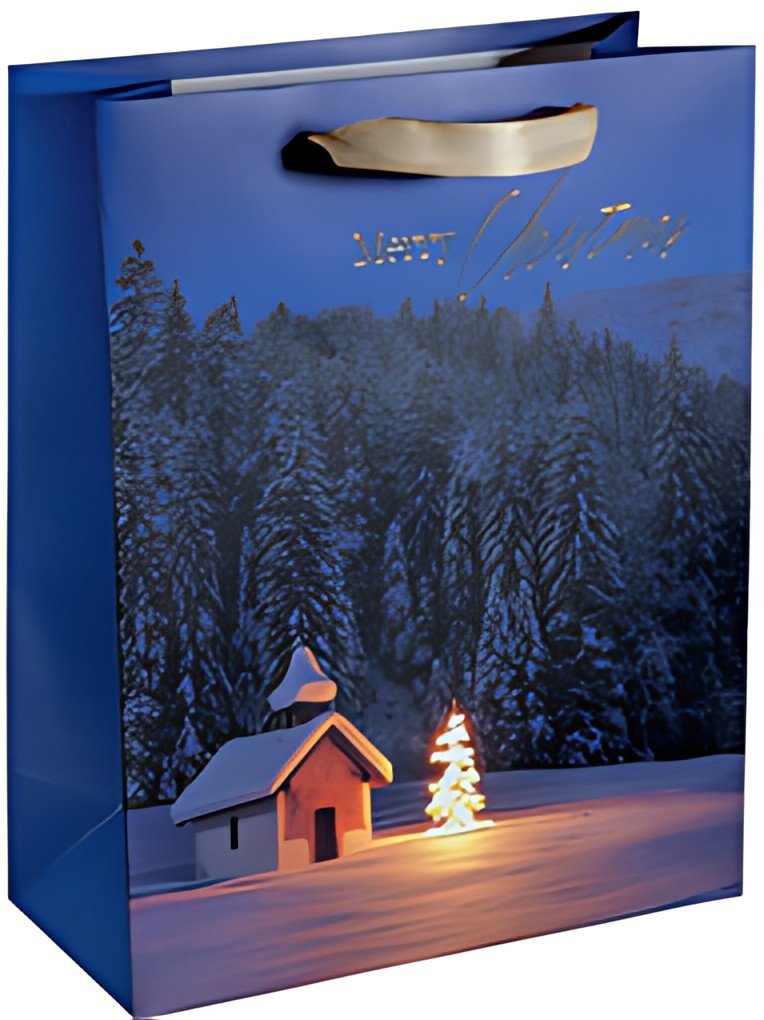 sigel Sac cadeau de Noël "Christmas Chapel", grand