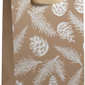 sigel Sac cadeau de Noël "Pine Cones and Pine branches"