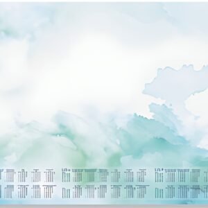 sigel Sous-mains bloc papier "Watercolor Sea", 595 x 410 mm