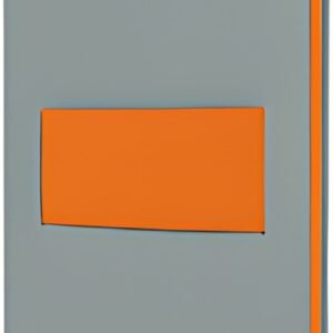papier Carnet Linescape, A5, quadrillé, gris / orange fluo