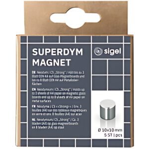 sigel Aimant néodyme cylindrique "Strong" C5, set de 50