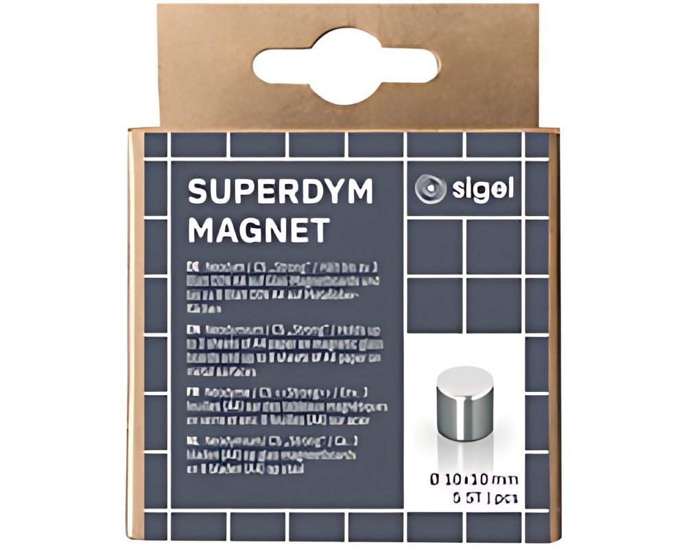 sigel Aimant néodyme cylindrique "Strong" C5, set de 50