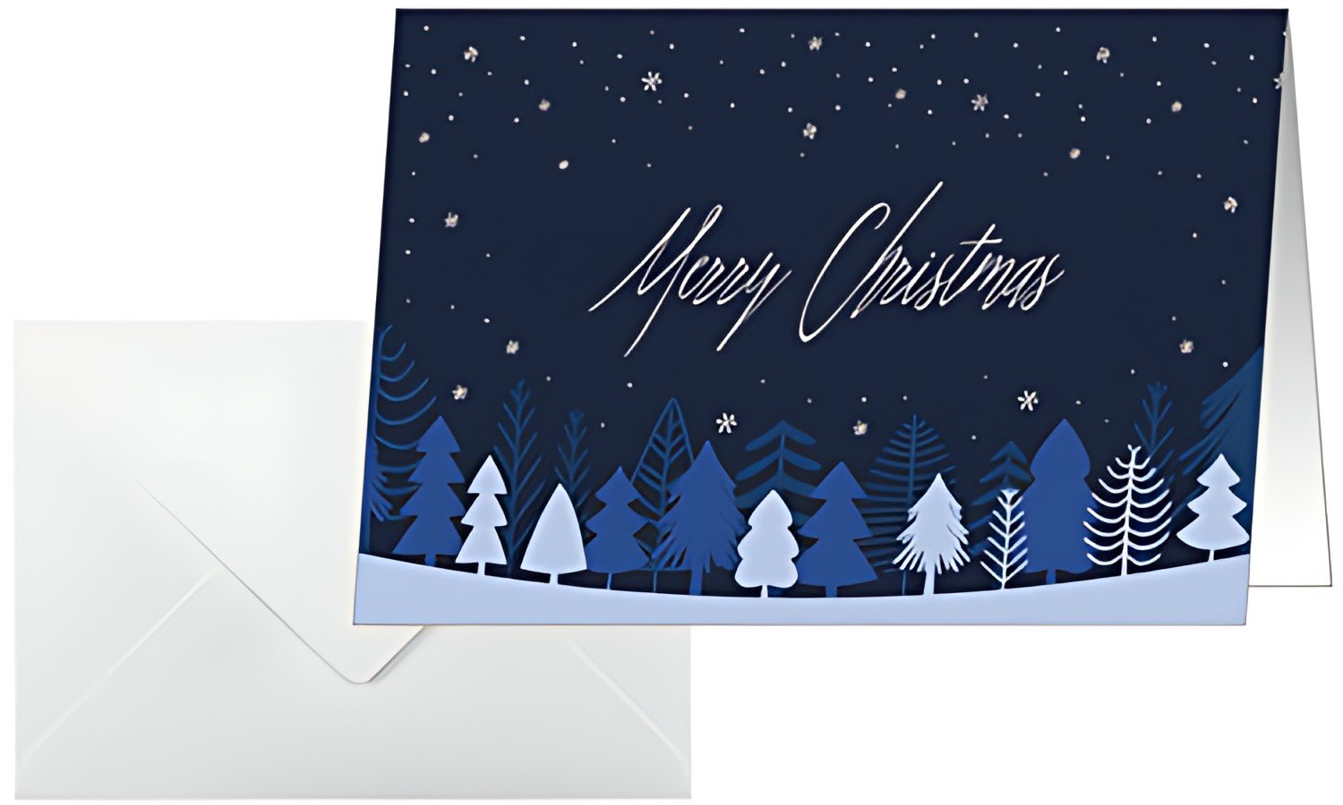 sigel Carte de Noël "Snowflake Serenity", A6 paysage (A5)