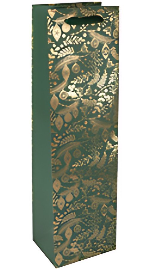 sigel Sac cadeau de Noël pour bouteille Golden Ornaments