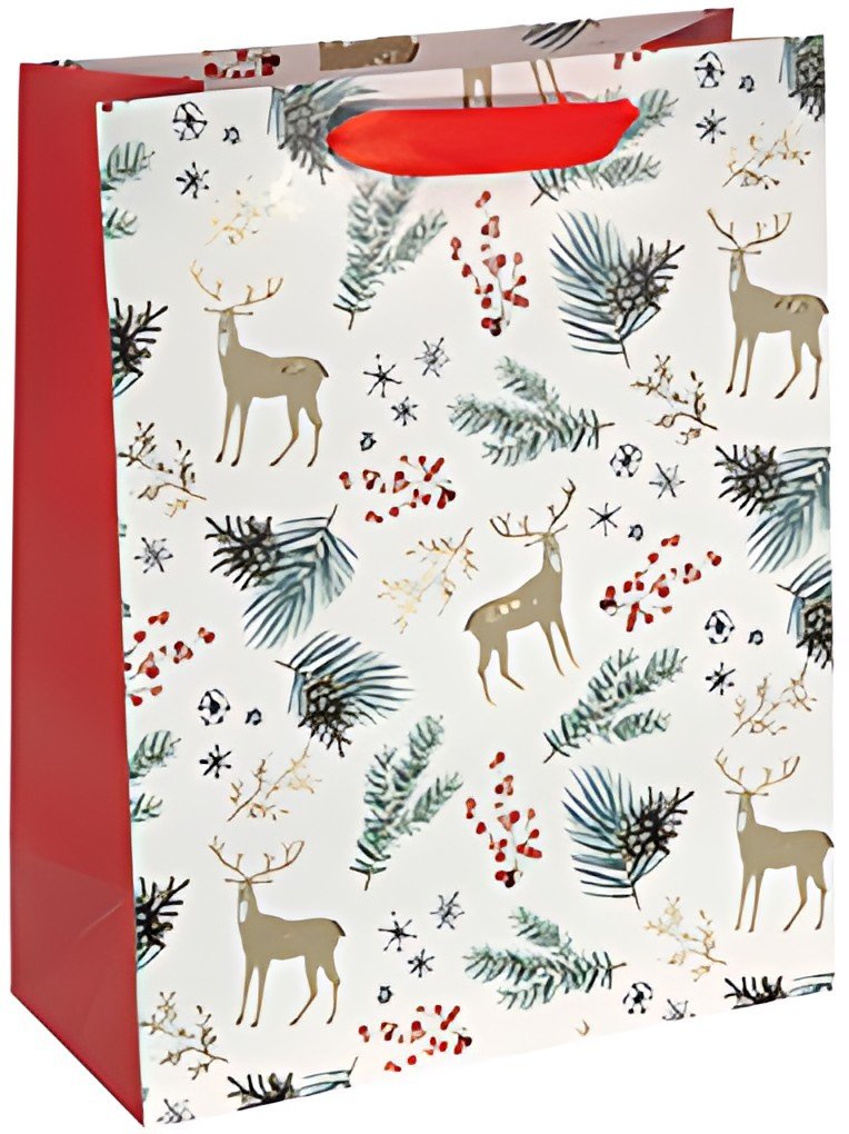 sigel Sac cadeau de Noël "Christmas Motifs Watercolor" petit