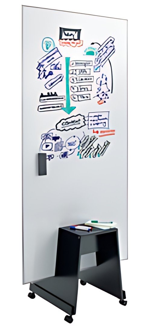 sigel Support mobile Stand Meet up, avec roulettes, noir