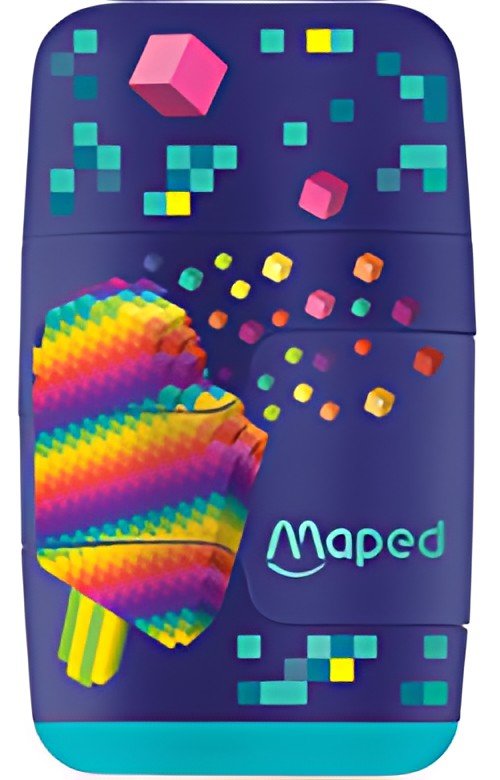 Maped Duo taille-crayons et gomme PIXEL PARTY