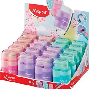 Maped Taille-crayon/gomme Connect Duo PASTEL, par 20