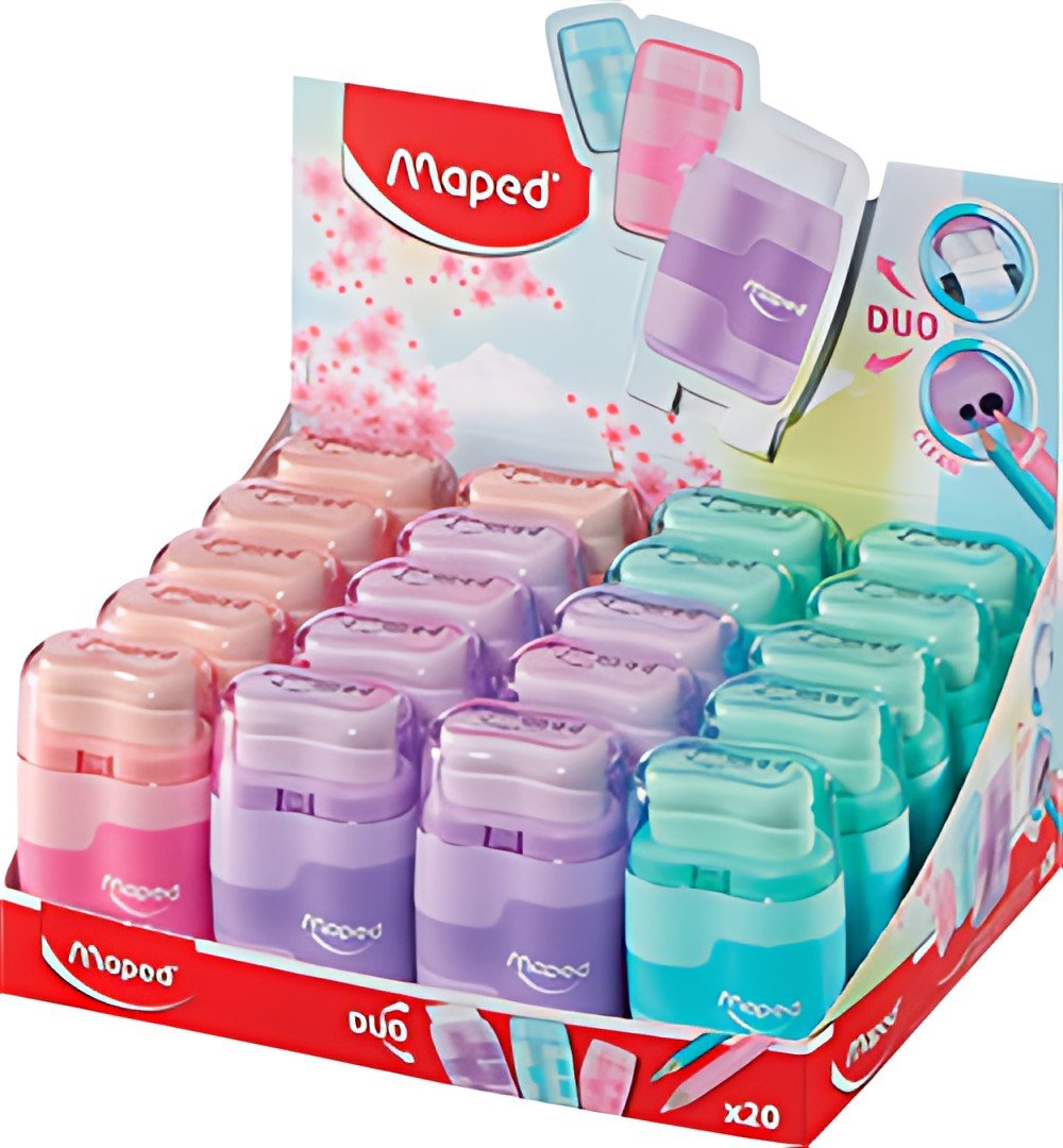 Maped Taille-crayon/gomme Connect Duo PASTEL, par 20