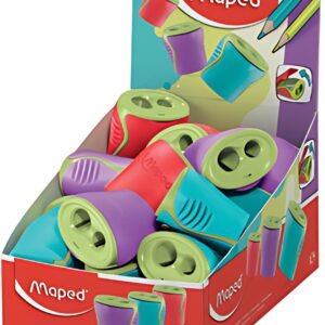 Maped Double taille-crayon, en plastique, présentoir de 24