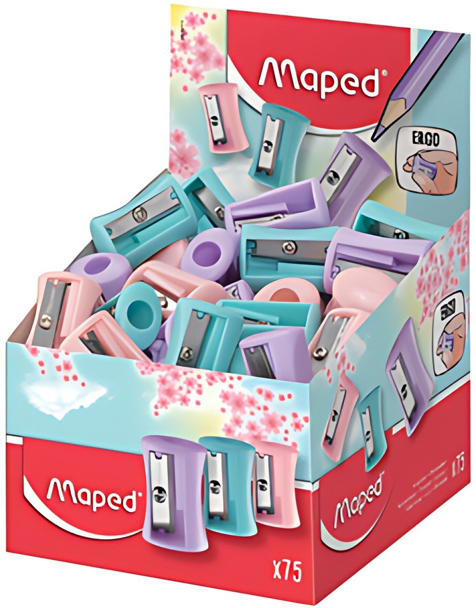 Maped Taille-crayon Vivo PASTEL, plastique, présentoir de 75