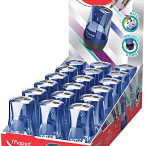 Maped Taille-crayon TONIC METAL, bleu/noir, présentoir de 18