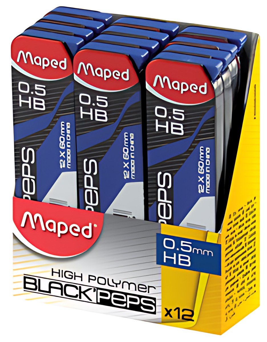 Maped Mines pour porte-mines BLACK'PEPS, 0,7 mm, présentoir