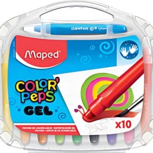 Maped Craie gel COLOR'PEPS GEL, étui plastique de 10
