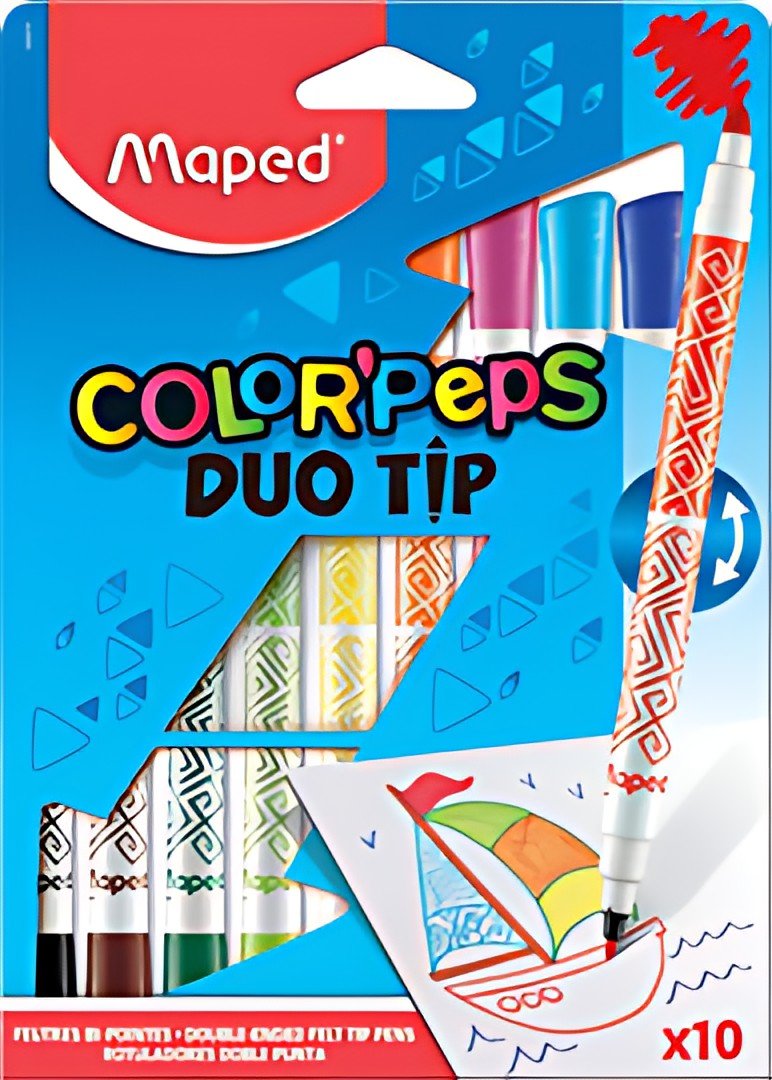 Maped Feutre double pointe COLOR'PEPS DUOtip, étui carton 10