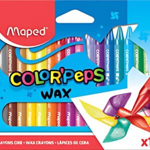 Maped Crayon de cire COLOR'PEPS WAX, étui en carton de 18