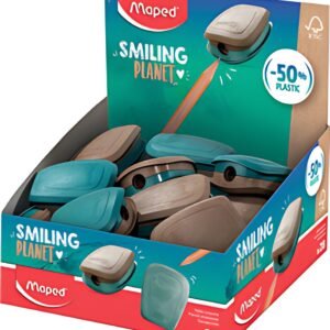 Maped Taille-crayons SMILING PLANET, bleu/brun, présentoir