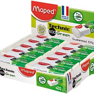 Maped Gomme plastique Technic  600 Green, présentoir de 20