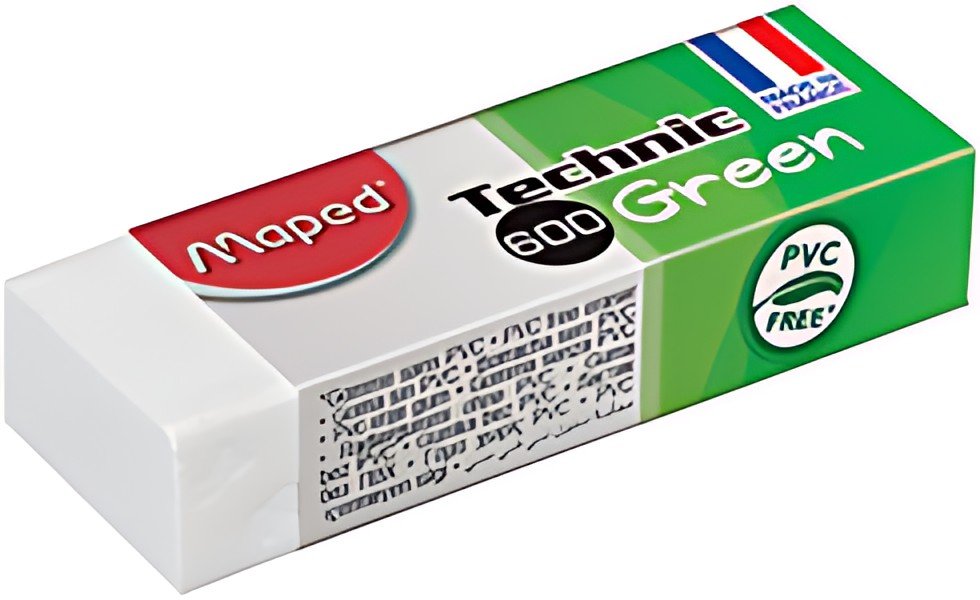 Maped Gomme en plastique Technic  600 Green, blanc